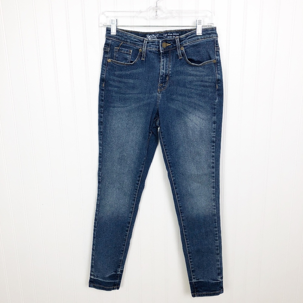 Mossimo Distressed Skinny Jeans High Rise 4